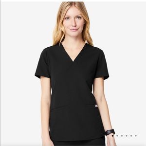 Figs Black Scrub Top